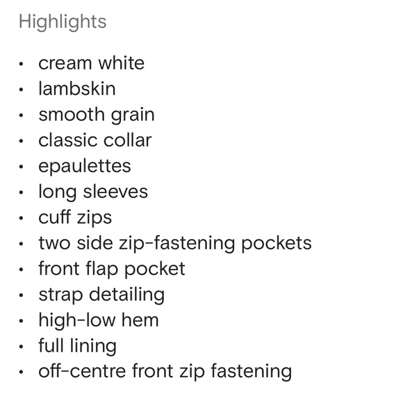 IRO Dylan Off White Cream Leather Moto Jacket 36 S Small X Small - Picture 6 of 7